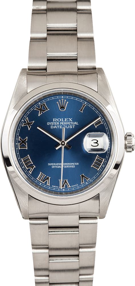 rolex datejust 16200 blue dial|Rolex Datejust 16200 price.